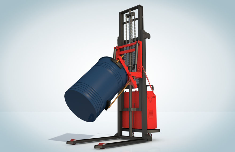 YL-350 SERİSİ ERSA YARI AKÜLÜ VARİL TAŞIMA İSTİF MAKİNASI (350 KG )